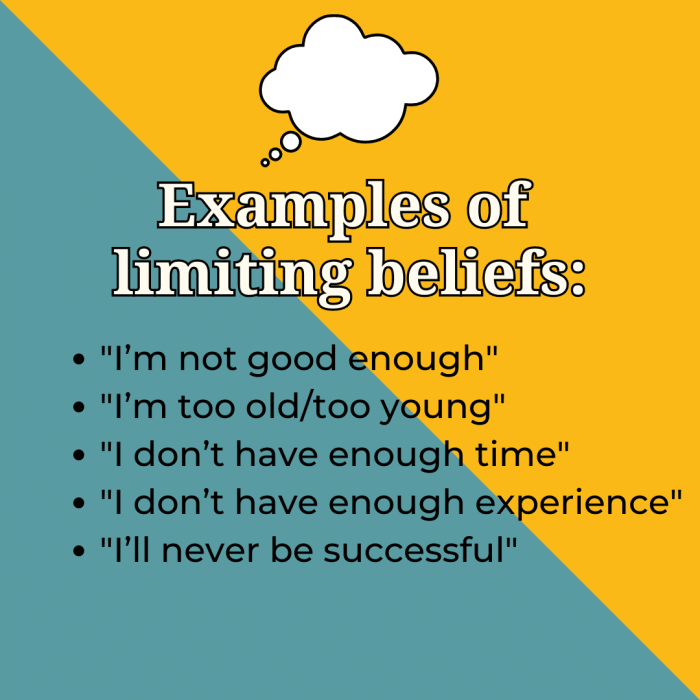 Beliefs limiting overcoming